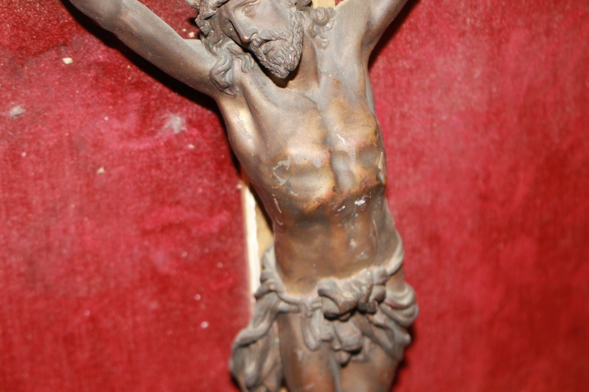Bronze Crucifix For Display Or Wall Mounting, Late 1700s-photo-3