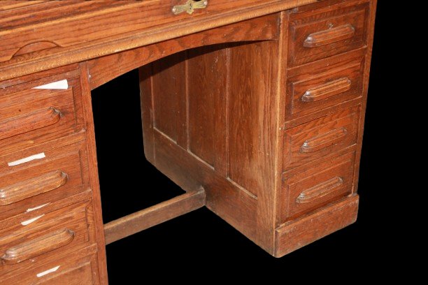 Early 20th-century American Folding Desk In Oak-photo-3