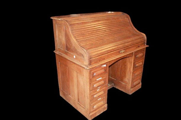 Early 20th-century American Folding Desk In Oak-photo-4