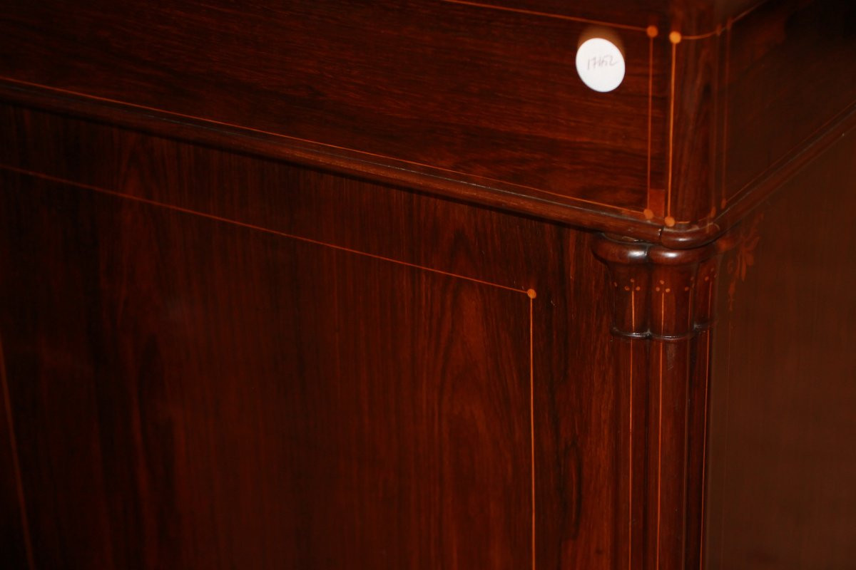 Charles X-style French Sideboard In Inlaid Rosewood-photo-2