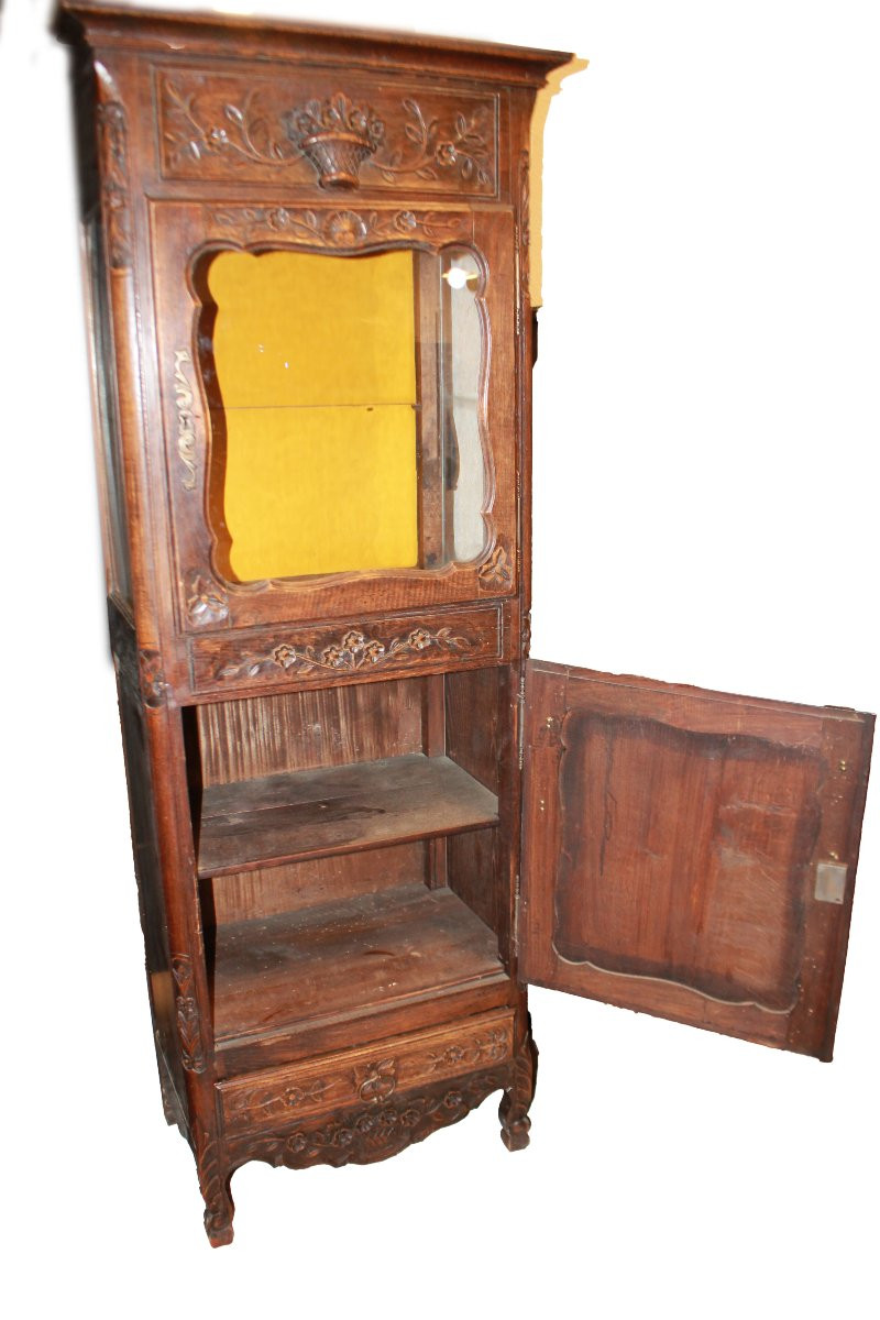Pair Of Provençal-style Display Cabinets With Intricate Carved Designs, 1800s-photo-3