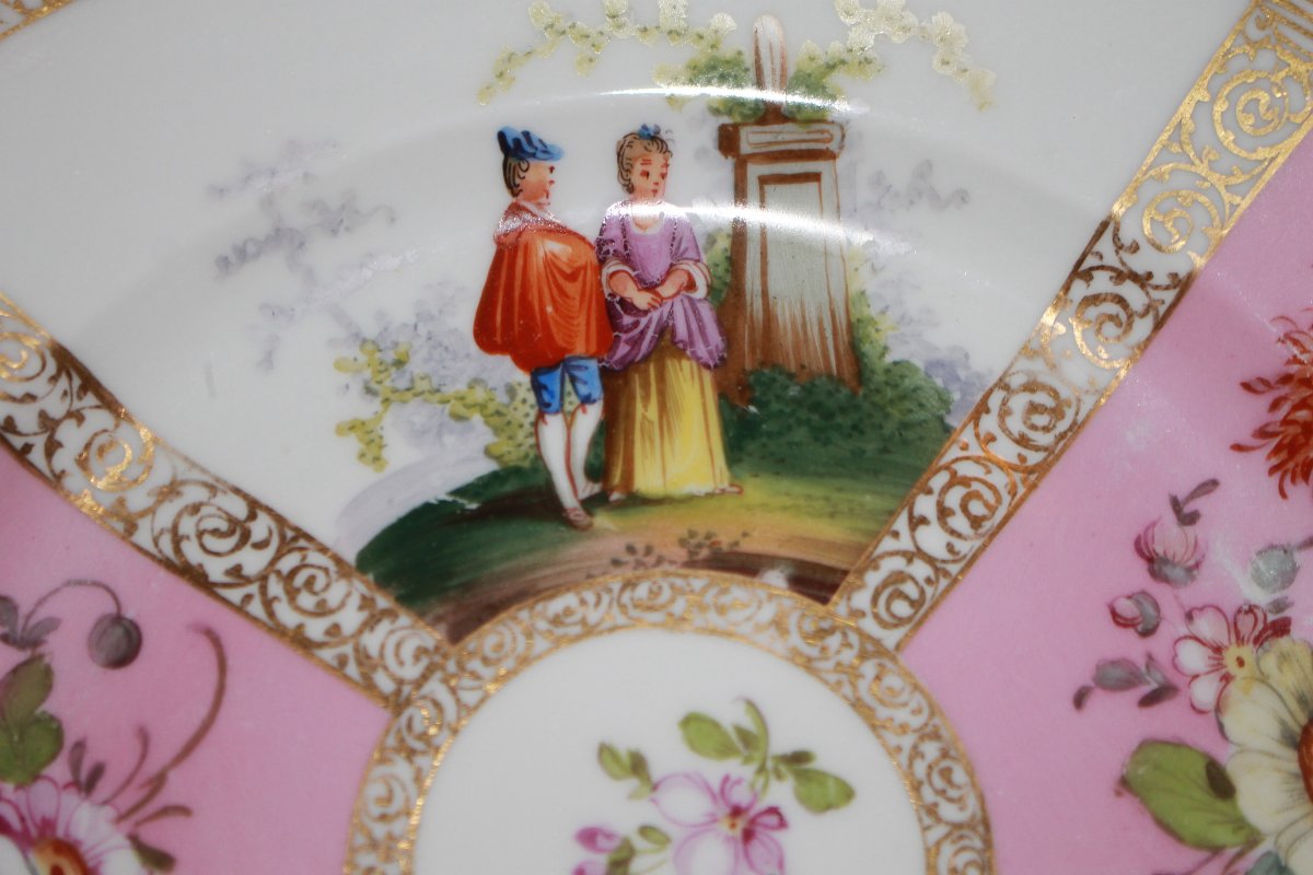 19th-century Meissen Porcelain Plate With Roses-photo-2