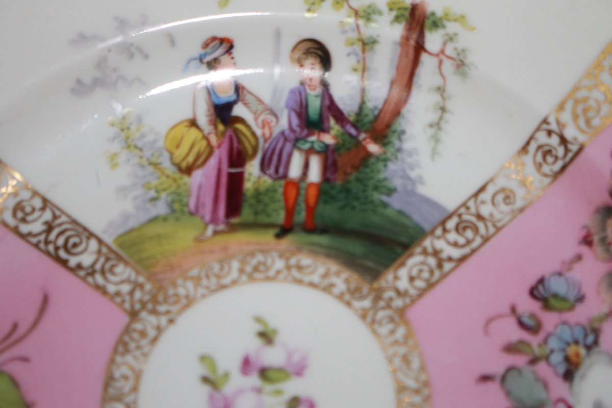 19th-century Meissen Porcelain Plate With Roses-photo-3