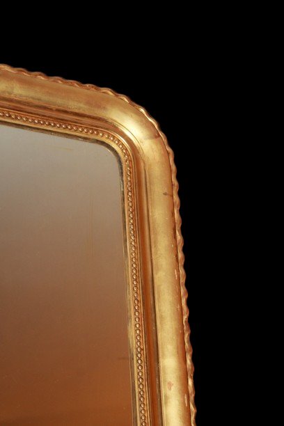 Vertical Rectangular Mirror, 19th-century Louis Philippe Style-photo-2