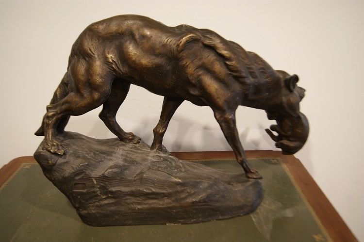 Sculpture Of A She-wolf With A Cub In Her Mouth By Thomas François Cartier-photo-3