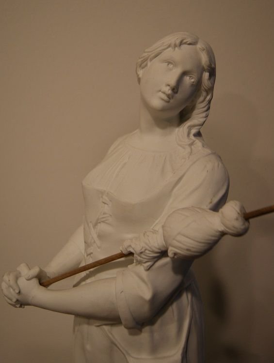 Porcelaine biscuit française Jeune Femme-photo-3