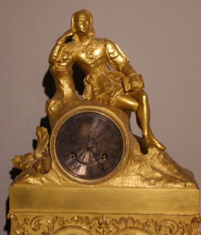 Antique French Empire Style Bronze Mantel Clock From 1800 - Nobleman-photo-3