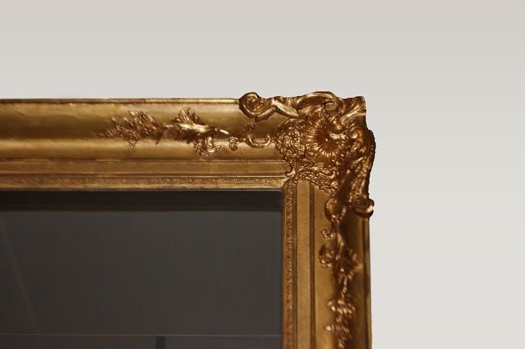 Grand miroir à la feuille d'or-photo-2