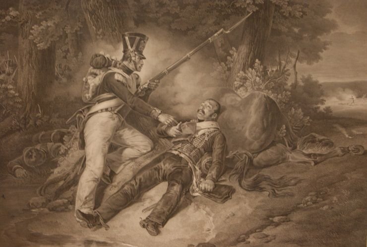 Gravure représentant des soldats-photo-2