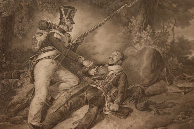 Gravure représentant des soldats-photo-3