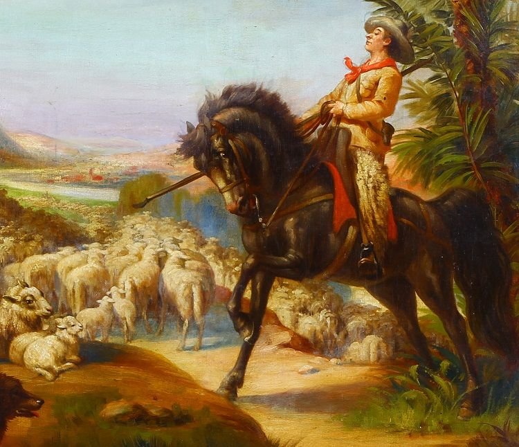 Oil On Canvas, English Painting -photo-2