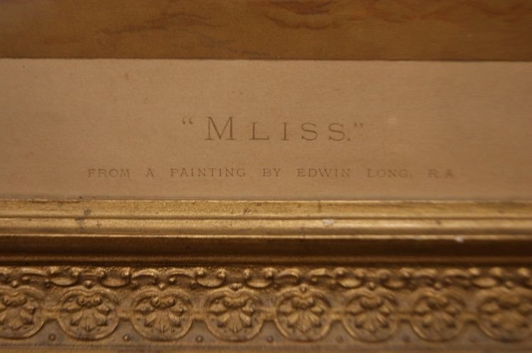Estampe couleur antique de 1800 d’Edwin Longsden Long  Mliss -photo-1
