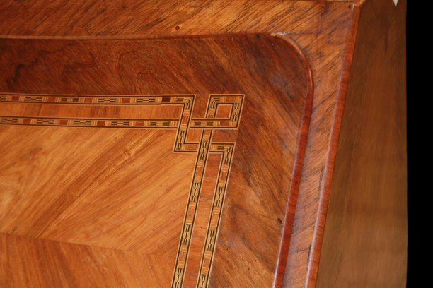Early 1800s Louis XV-style Side Table With Inlay-photo-2