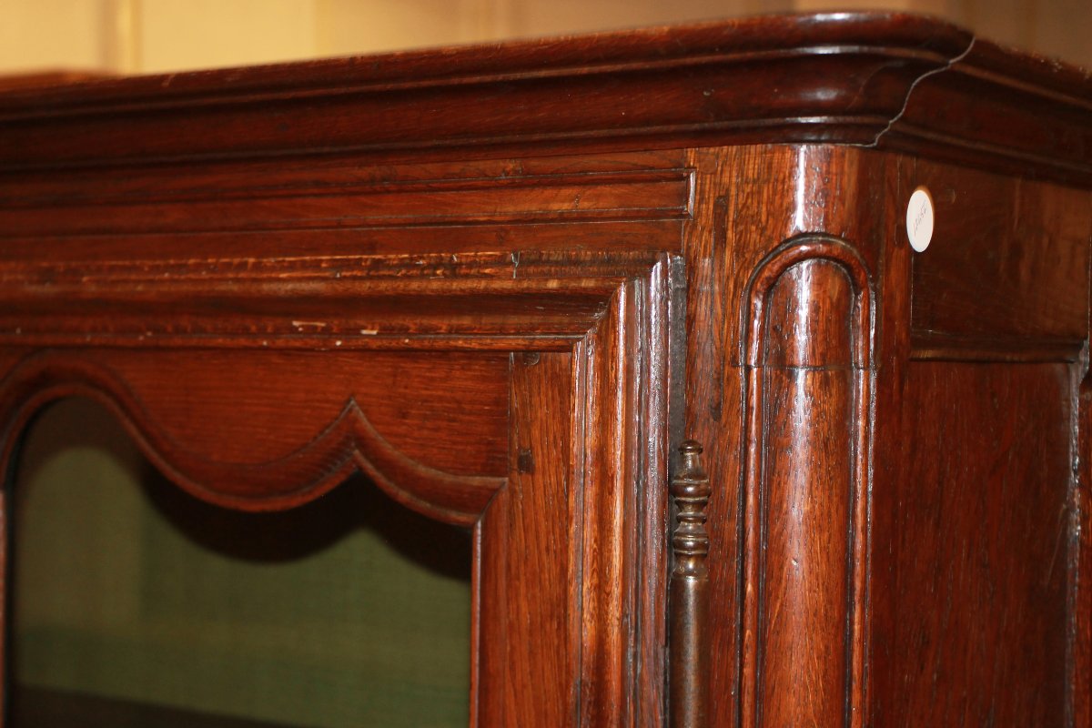 A Beautiful 19th-century Provençal-style Two-door Display Cabinet-photo-2