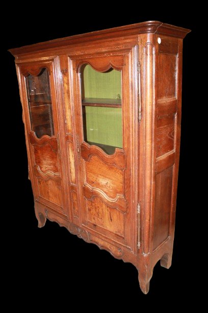 A Beautiful 19th-century Provençal-style Two-door Display Cabinet-photo-1