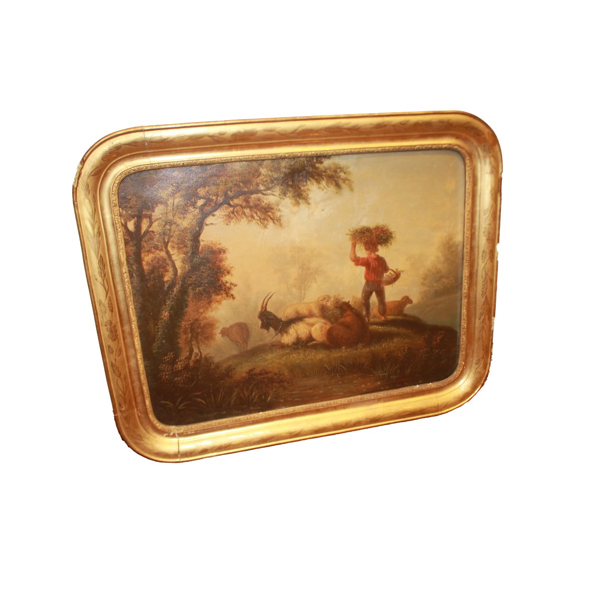 Pastoral And Bucolic Scene; Oil On Canvas, 18th Century