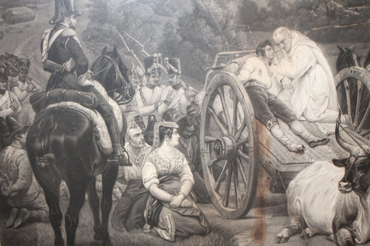 Estampe française « Confession d’un chef de brigands italiens », fin XIXe siècle-photo-4