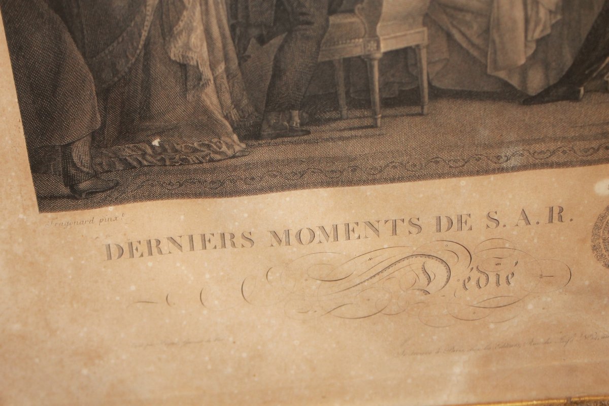 Estampe française « Derniers moments du Duc de Berry », fin XIXe siècle-photo-4