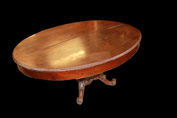 Table française extensible style Charles X, milieu XIXe siècle, acajou-photo-2