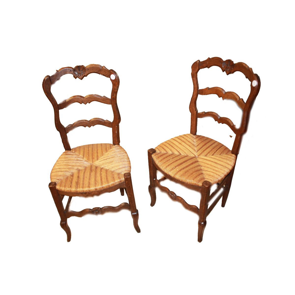 Suite de 6 chaises françaises style Provençal en chêne, fin XIXe siècle
