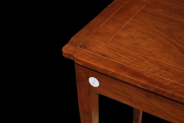19th-century French Coffee Table In The Louis XVI Style, Crafted From Fine Wood With Clean Lines And-photo-2