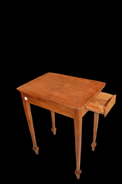 19th-century French Coffee Table In The Louis XVI Style, Crafted From Fine Wood With Clean Lines And-photo-3