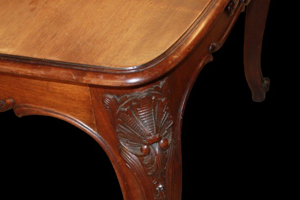 Late 1800s Provençal-style Fixed Table Made Of Walnut Wood-photo-3