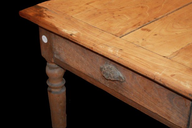 Antique French Work Table From The Late 1800s, Made Of Cherry Wood-photo-2