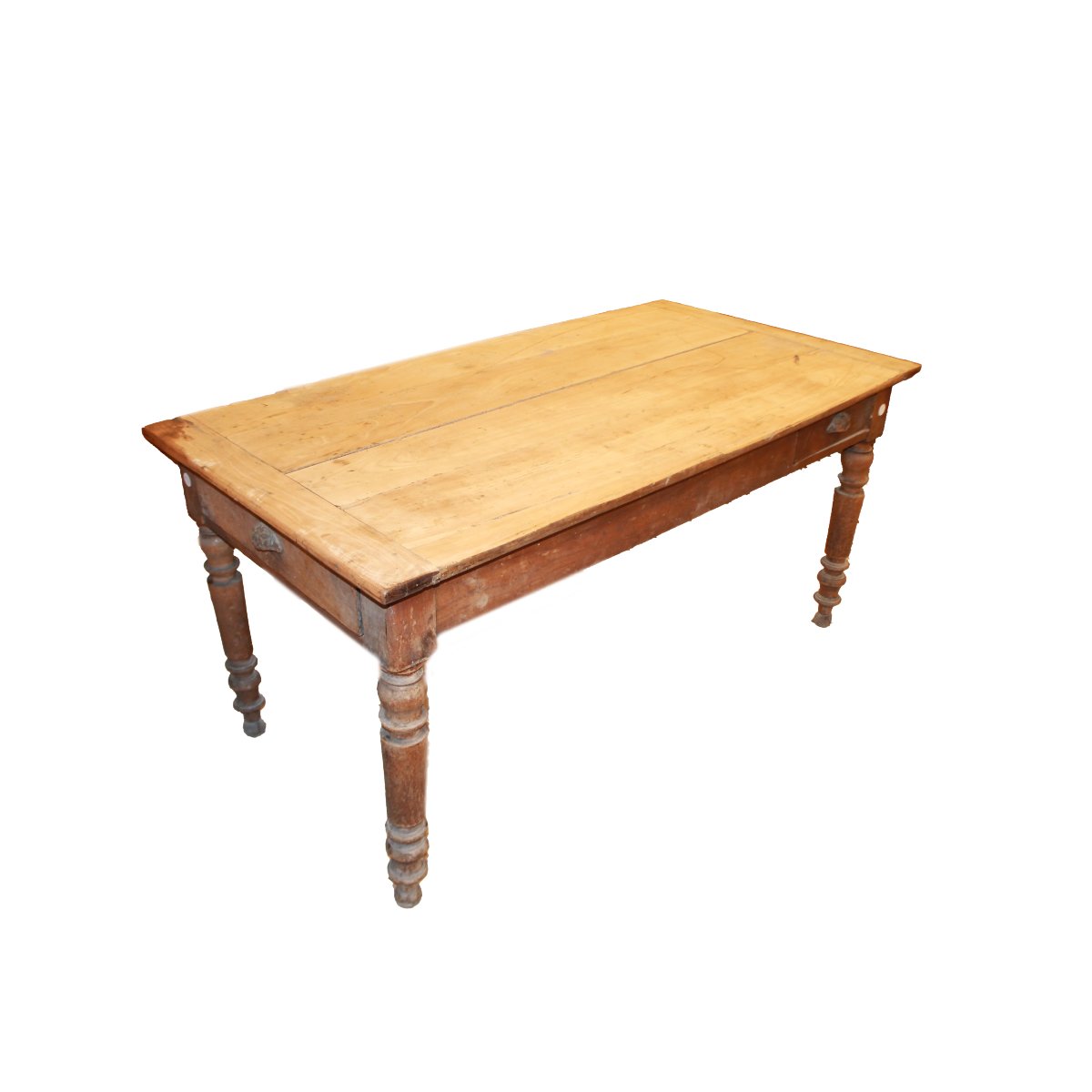 Antique French Work Table From The Late 1800s, Made Of Cherry Wood
