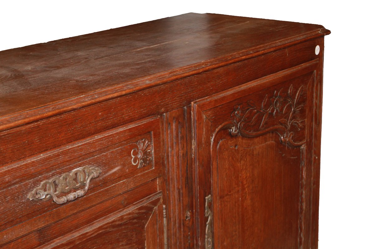 Provençal French Sideboard From The Second Half Of The 1800s, Made Of Solid Oak-photo-4