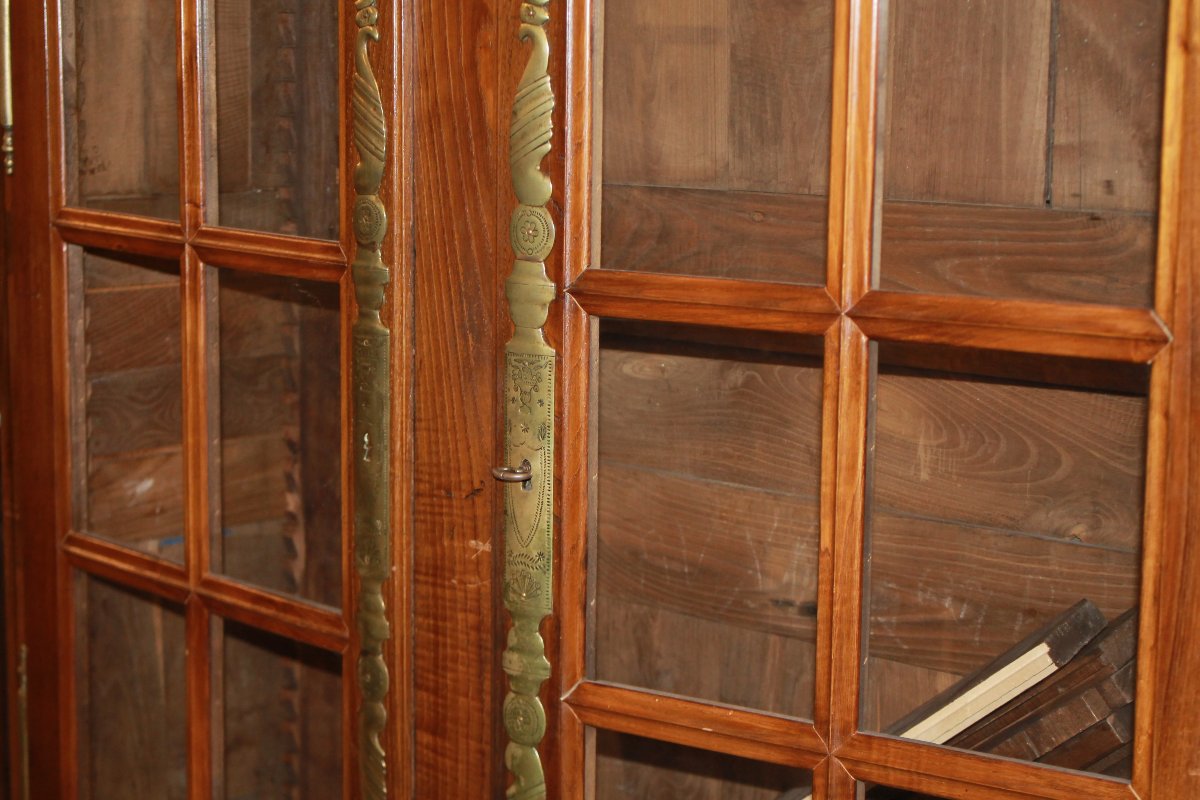 Large 19th-century Provençal Display Cabinet With 2 Doors, Walnut-photo-3