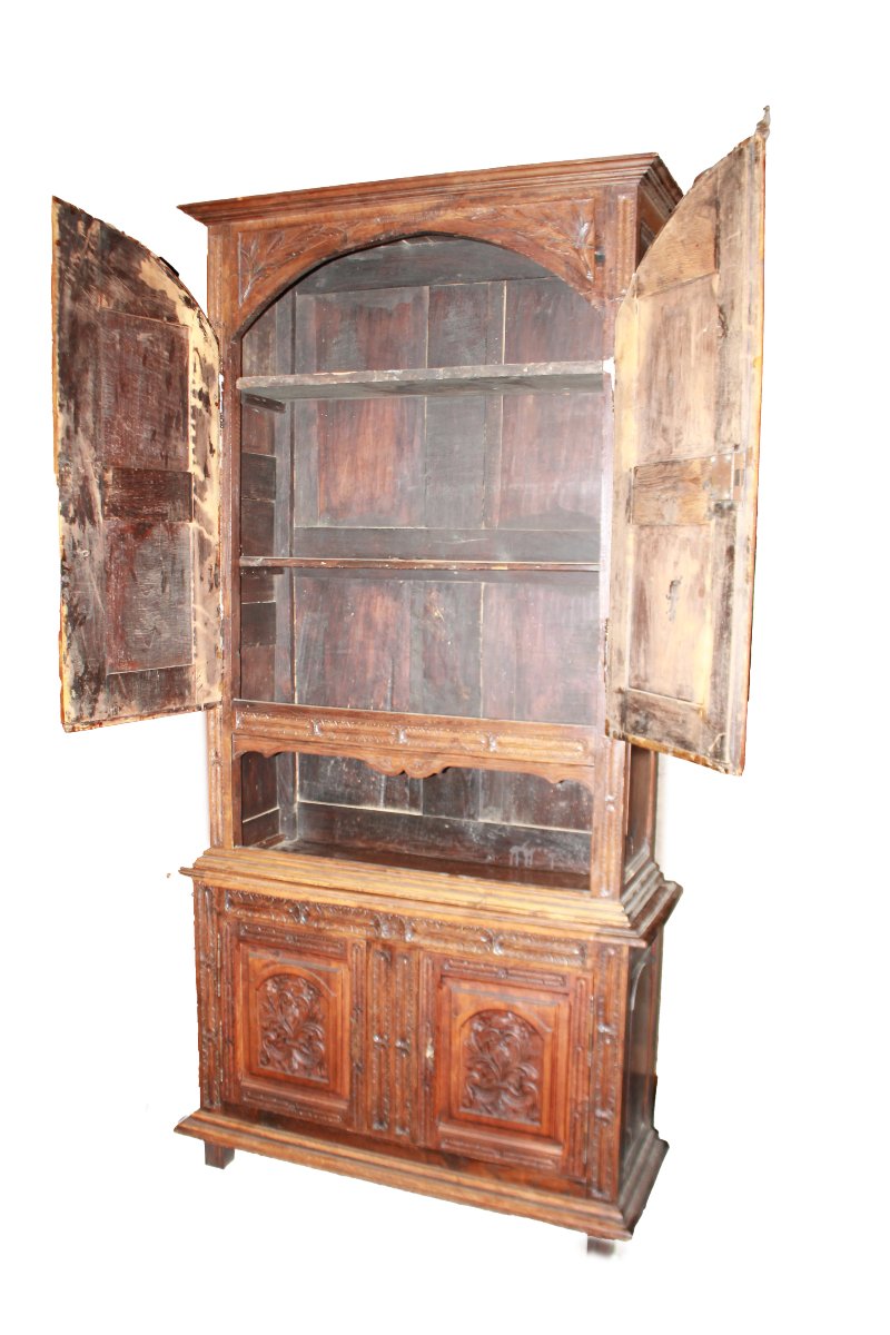 Buffet française style Vieille Provence en chêne sculpté, seconde moitié XIXe siècle-photo-1