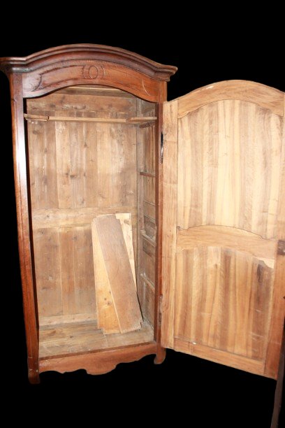 Grande armoire française style Provençal à une porte en noyer, fin XVIIIe siècle-photo-4
