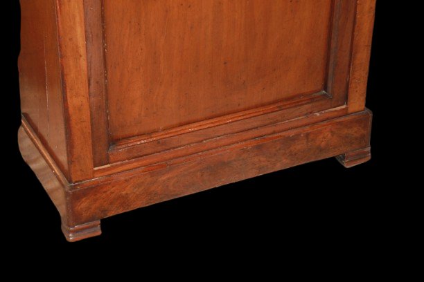 19th-century Mahogany French-style Single-door Bookcase Display Cabinet-photo-3