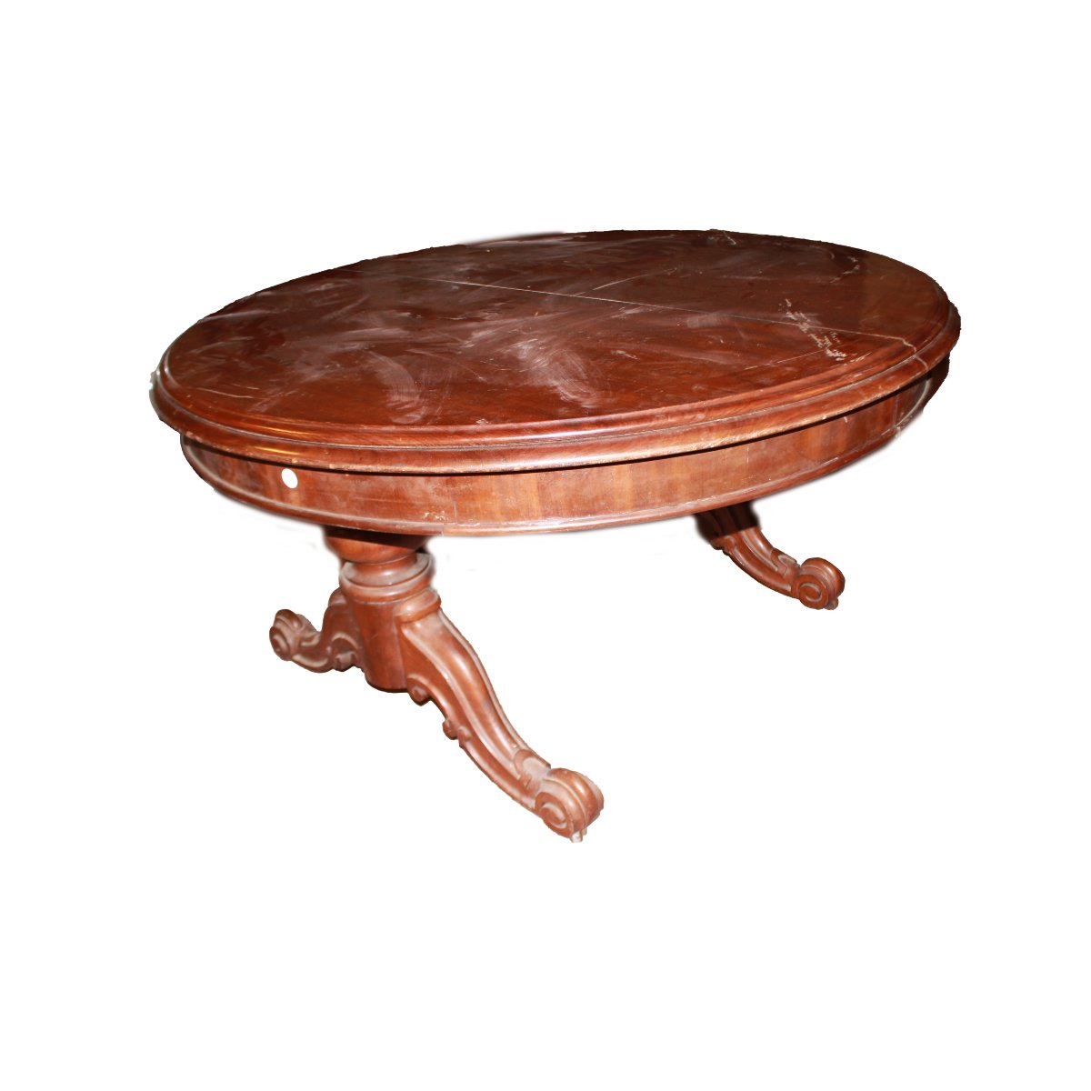 19th-century Victorian-style English Extendable Round Table In Mahogany