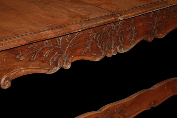 Large Rectangular Extendable Provençal Table From The 1800s, Made Of Walnut Wood-photo-3