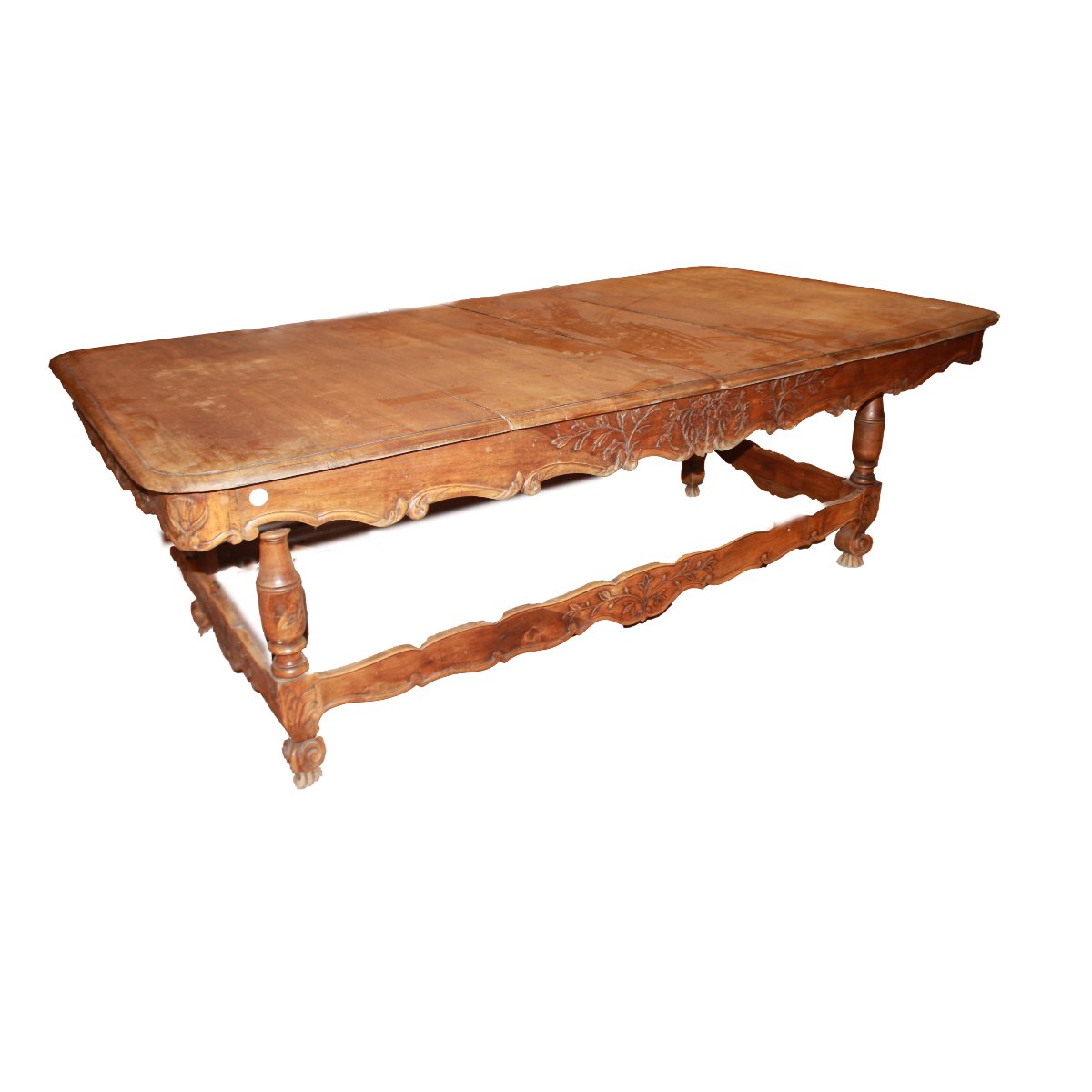 Large Rectangular Extendable Provençal Table From The 1800s, Made Of Walnut Wood