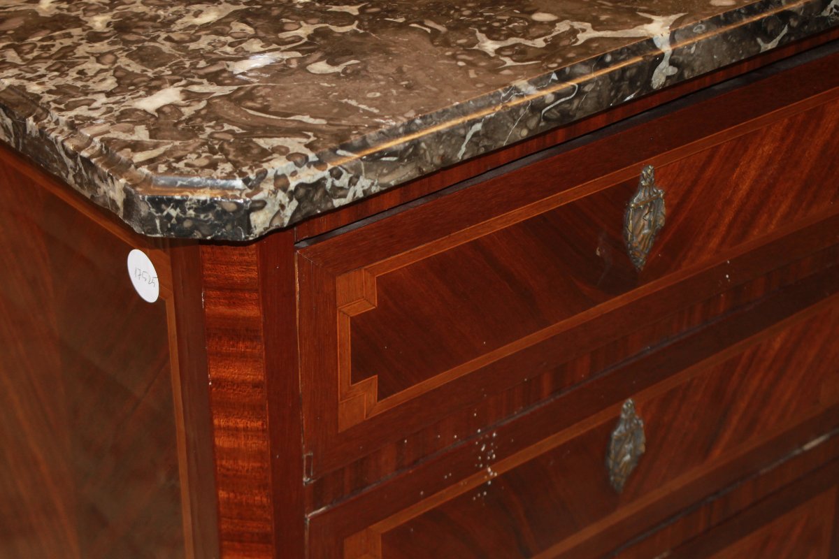 Petite commode française style Transition en acajou, milieu XIXe siècle-photo-2