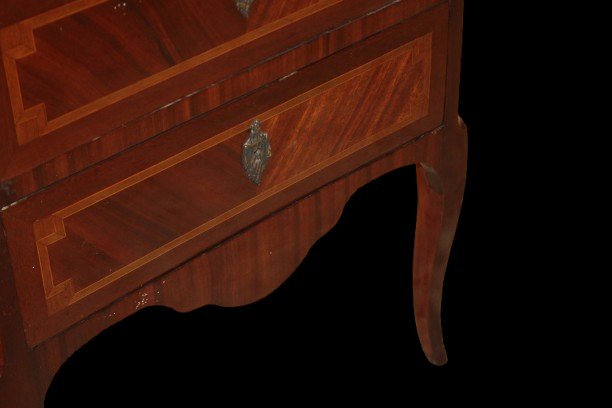 Petite commode française style Transition en acajou, milieu XIXe siècle-photo-3