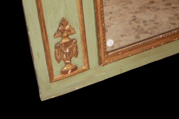 An Italian Fireplace In The Neoclassical Style, Characterized By A Rectangular Wooden Structure -photo-4