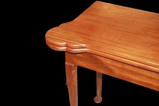 Folding Game Table Made Of Mahogany Wood-photo-2