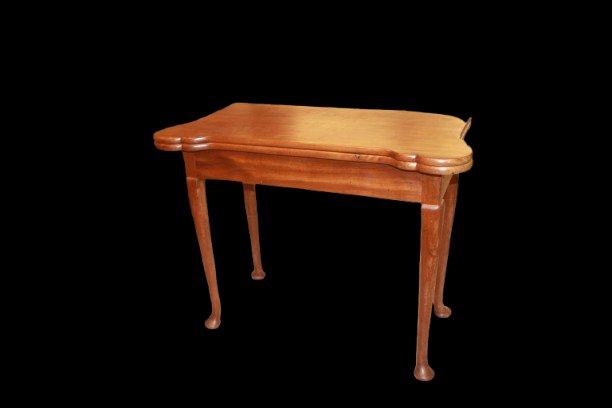 Folding Game Table Made Of Mahogany Wood-photo-4