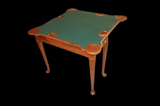 Folding Game Table Made Of Mahogany Wood-photo-1