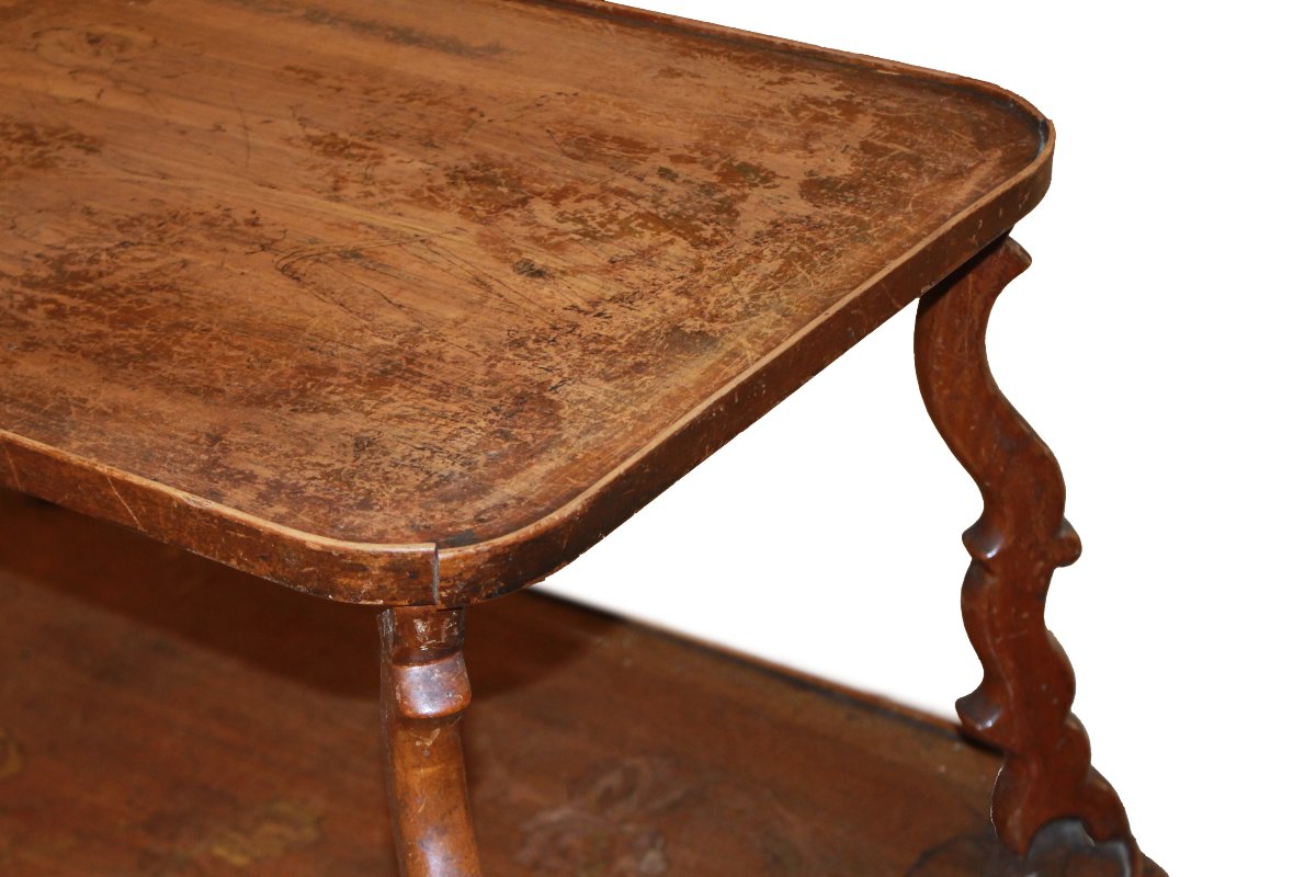 Liberty-style Painted Two-tier Side Table-photo-2