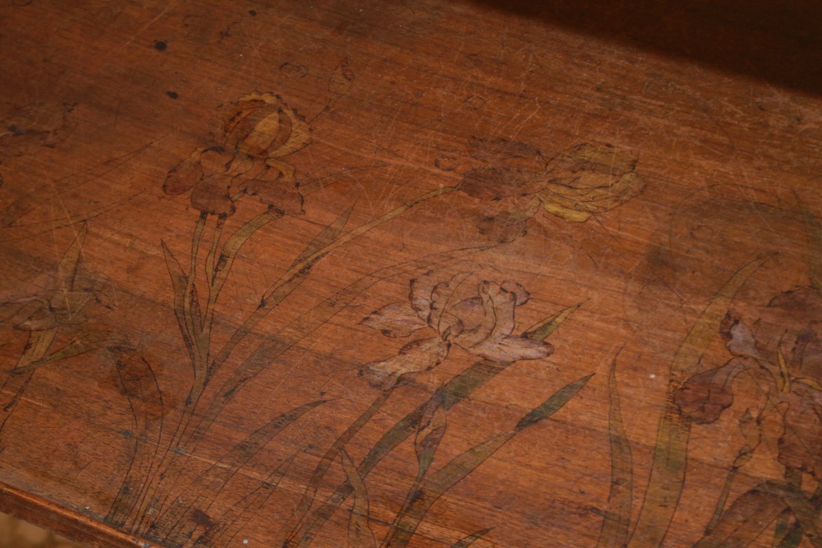 Liberty-style Painted Two-tier Side Table-photo-3