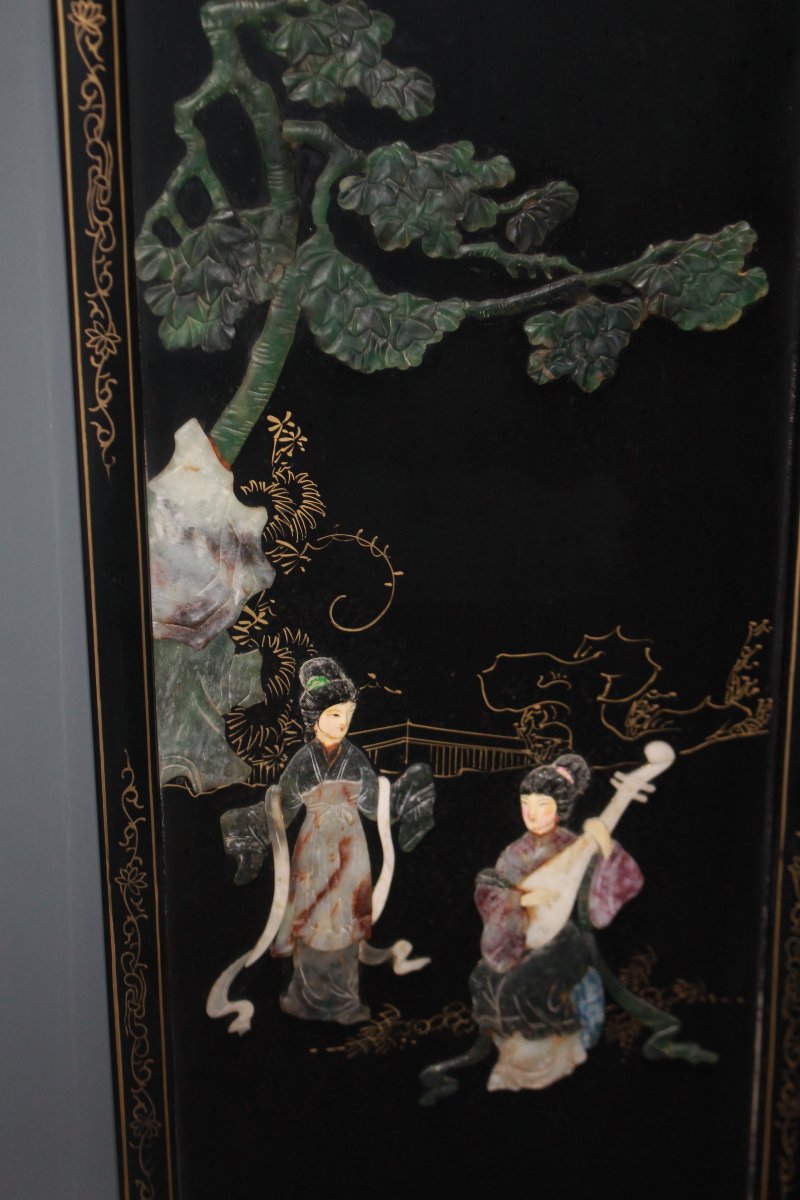 6 Decorative Chinese Panels – First Half Of The 20th Century-photo-2
