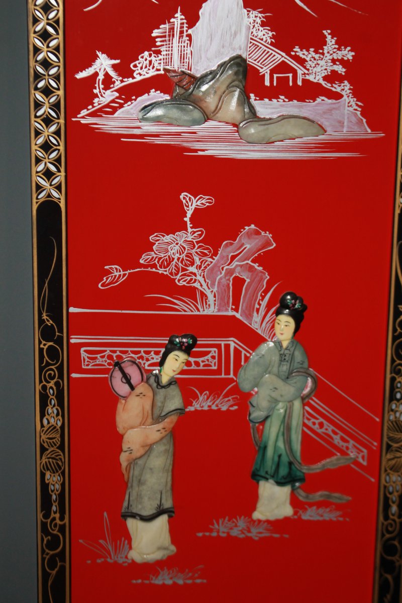 6 Decorative Chinese Panels – First Half Of The 20th Century-photo-7