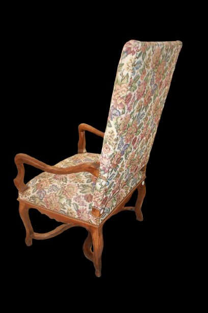 Large 19th-century French Armchair With Gobelin Fabric-photo-4