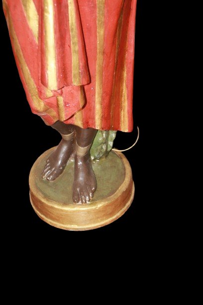 A Richly Painted Nubian "moro Veneziano" From The Early 1800s-photo-4