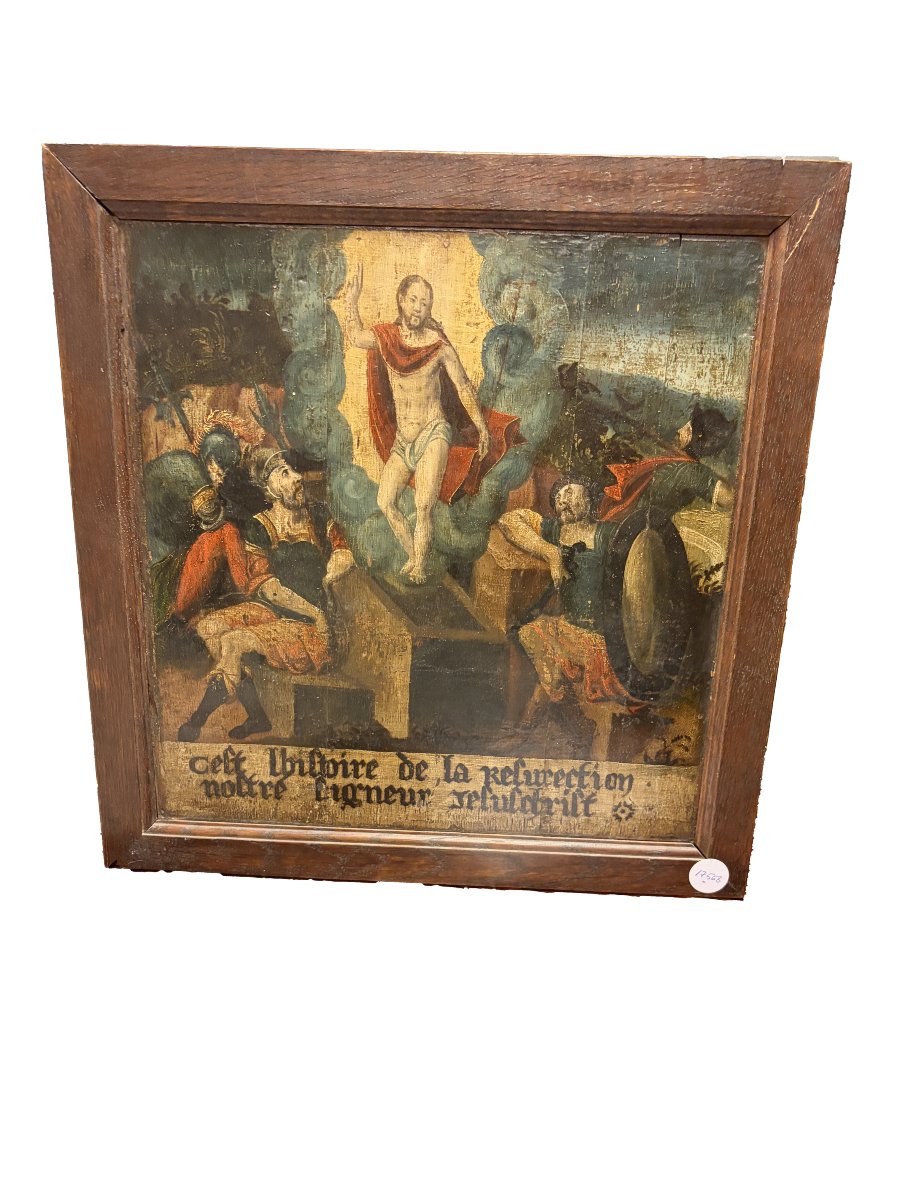 Tableau Icône  religieux français double face du XVIIIe siècle – Purification de la Vierge -photo-1
